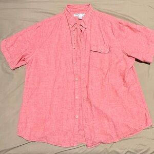Wrangler Men's Casual Pink Button-Down Shirt